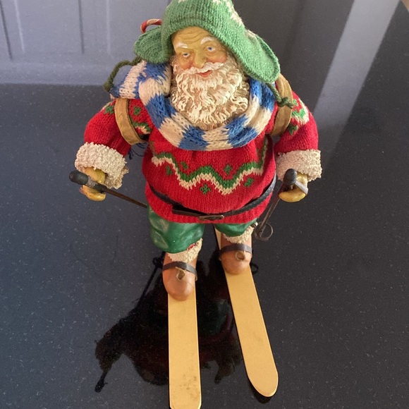 Vintage 1989 Possible Dreams Clothique Santa Skiing Figurine Nordic Sweater - Picture 3 of 15